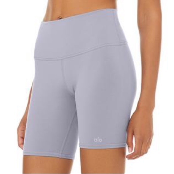 grey high waisted biker shorts